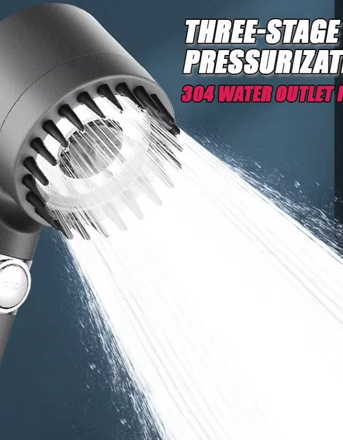 Load image into Gallery viewer, High Pressurized Filter Shower Head 3-Mode Adjustable Spray with Massage Brush Rain Faucet Bathroom Accessories
