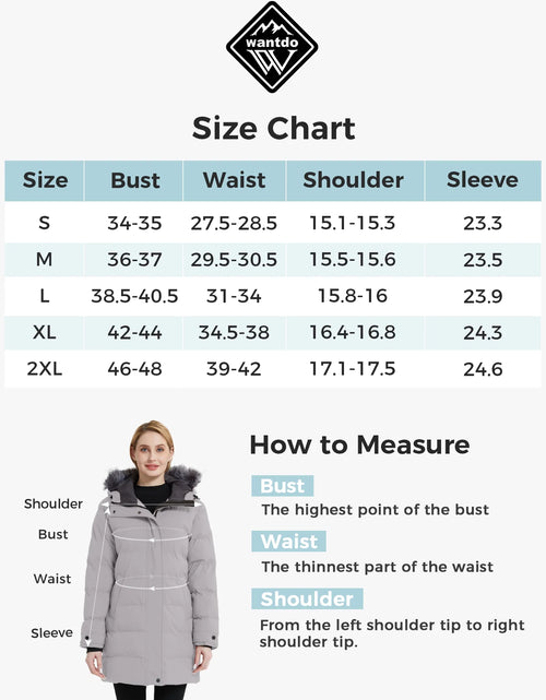 Load image into Gallery viewer, Women&#39;S Long Puffer Coat Heavy Winter Jackets Warm Puffy Jackets Charcoal XL
