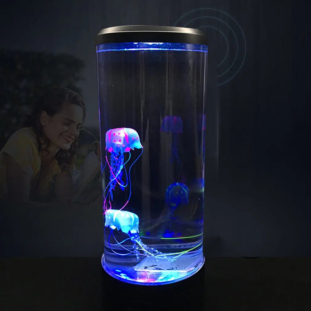 Jellyfish Lamp Color Changing Remote Control Aquarium Tank LED Night Light Birthday Gift USB Charging Relaxing Mood