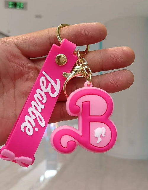 Load image into Gallery viewer, Barbie Letter Keychain Kawaii Cartoon Y2K Love Coin Purse Anime Car Key Pendant Girl Heart Gift Wholesale
