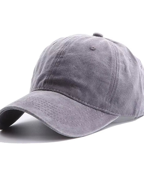 Load image into Gallery viewer, Solid Spring Summer Cap Women Ponytail Baseball Cap Fashion Hats Men Baseball Cap Cotton Outdoor Simple Vintag Visor Casual Cap
