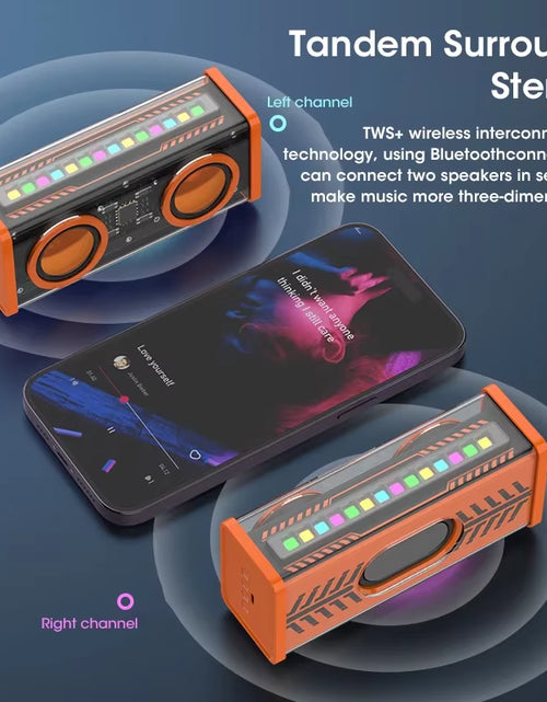 Load image into Gallery viewer, Transparent Cyberpunk Wireless Bluetooth Speaker Sound Light Rhythm Subwoofer TWS Stereo Music Center Hands-Free Call
