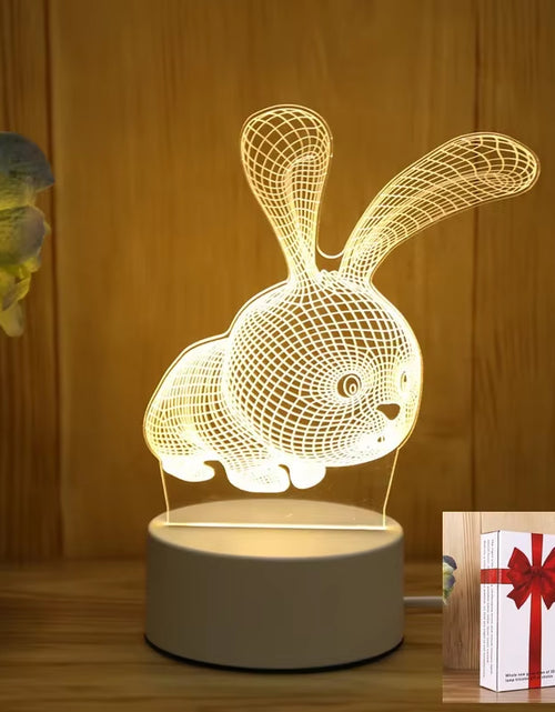 Load image into Gallery viewer, Romantic Love 3D Acrylic Led Lamp for Home Children&#39;S Night Light Table Lamp Birthday Party Decor Valentine&#39;S Day Bedsid
