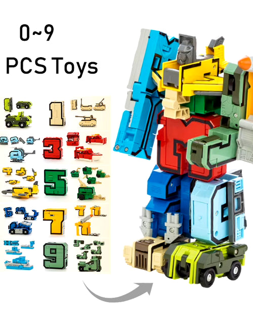 Load image into Gallery viewer, Assembling Building Blocks Educational Toys Action Figure Transformation Number Robot Deformation Robot Toy for Children
