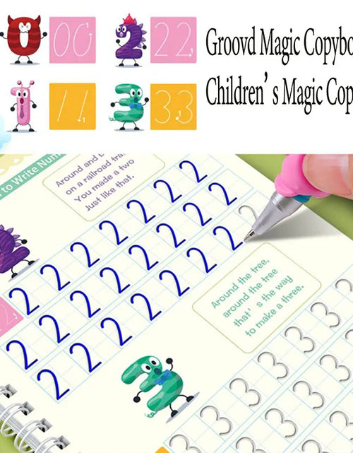 Load image into Gallery viewer, 4 Magic Copybooks Children&#39;S Toy Writing Reusable Free Wiping English Maths Drawing Children&#39;S Toy Writing Practice Copy Book
