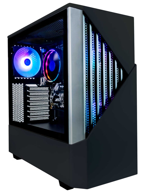 Load image into Gallery viewer, Dark Castle Prebuilt Gaming PC | AMD Ryzen 7 5700G CPU (4.6Ghz Turbo) | Radeon Vega 8 Igpu (4GB) | 1TB M.2 Nvme SSD Storage | 16GB DDR4 RAM | Windows 11 Computer | 5G-Wifi + BT
