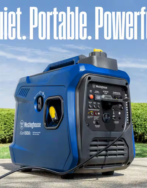 Load image into Gallery viewer, 1,500-Watt Gas Powered Portable Inverter Generator with Recoil Start and Quiet Technology
