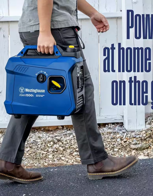 Load image into Gallery viewer, 1,500-Watt Gas Powered Portable Inverter Generator with Recoil Start and Quiet Technology
