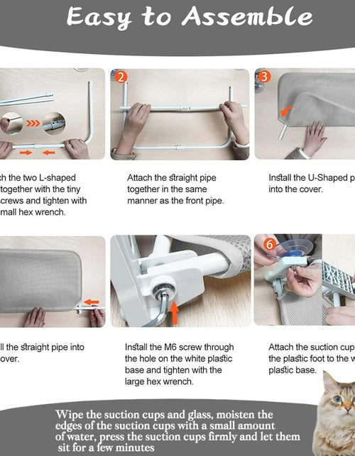 Load image into Gallery viewer, Cat Window Perch,  Kitten Hammock &amp; Shelf for Wall ,Foldable Pet Beds for Indoor Cat, Gray
