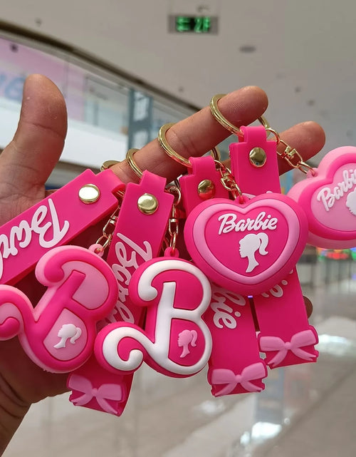 Load image into Gallery viewer, Barbie Letter Keychain Kawaii Cartoon Y2K Love Coin Purse Anime Car Key Pendant Girl Heart Gift Wholesale
