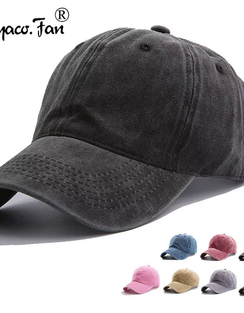 Load image into Gallery viewer, Solid Spring Summer Cap Women Ponytail Baseball Cap Fashion Hats Men Baseball Cap Cotton Outdoor Simple Vintag Visor Casual Cap
