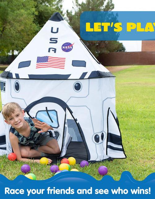 Load image into Gallery viewer, Rocket Ship Play Tents Set for Child, Pop up Playhouse with Tunnel, Kids Pretend Play
