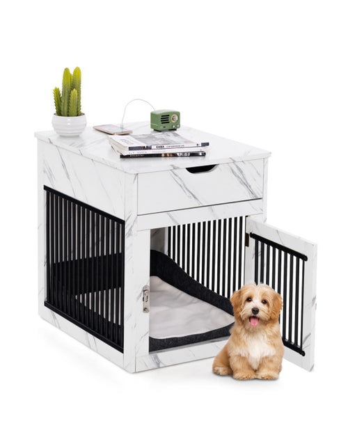 Load image into Gallery viewer, 2-In-1 Dog House with Drawer and Wired Wireless Charging
